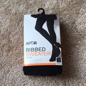 Ribbed sweater tights